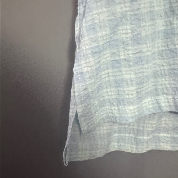 Eddie Bauer Sky Blue Checkered Shirt new XL - Picture 5 of 8